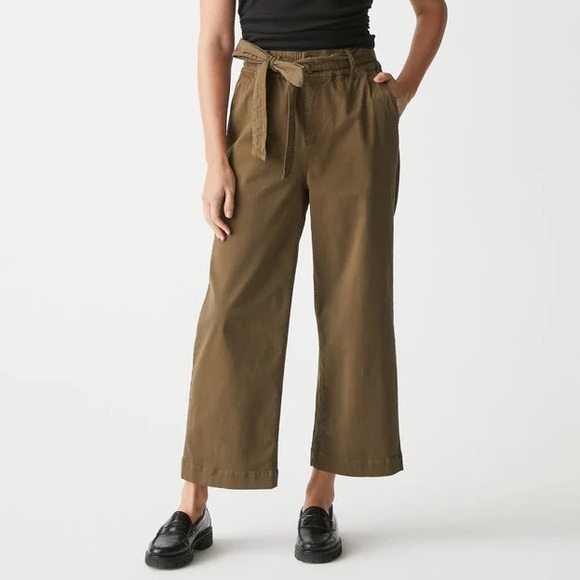 Michael Stars Kenya Cotton Twill High Rise Wide Leg Pant - Picture 1 of 14